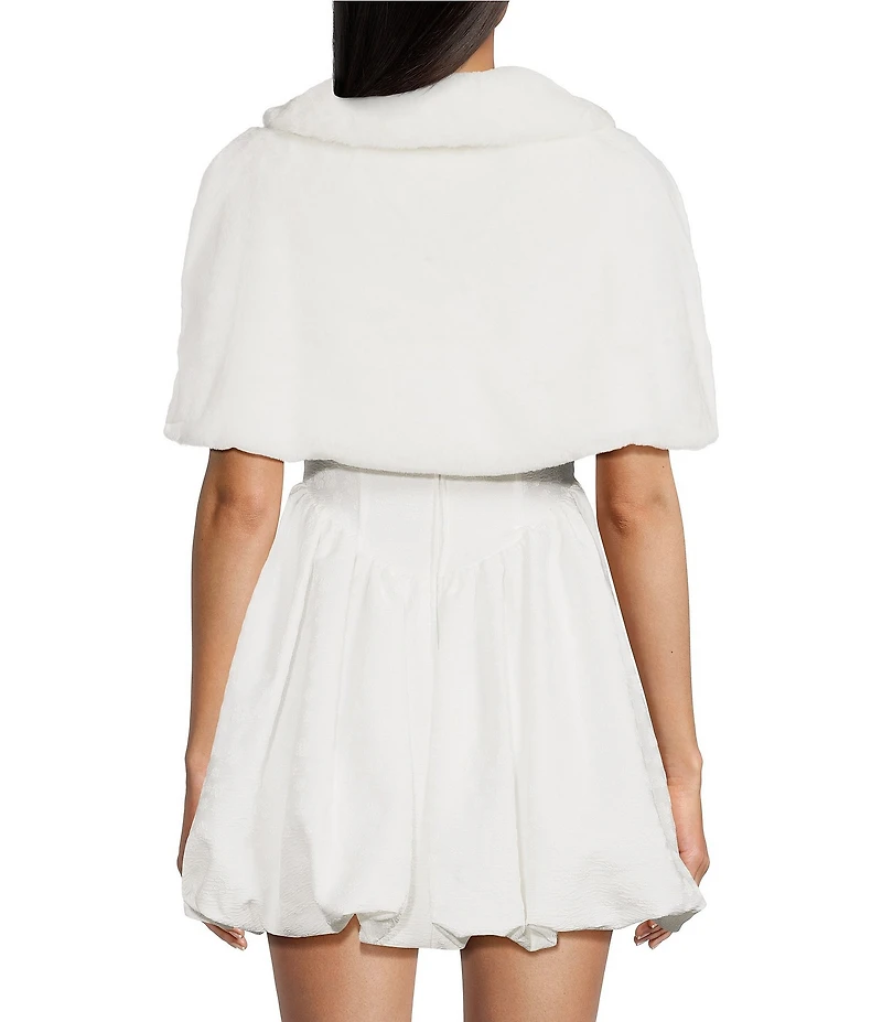 I.N. San Francisco Faux Fur Peter Pan Collar Shrug