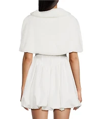 I.N. San Francisco Faux Fur Peter Pan Collar Shrug