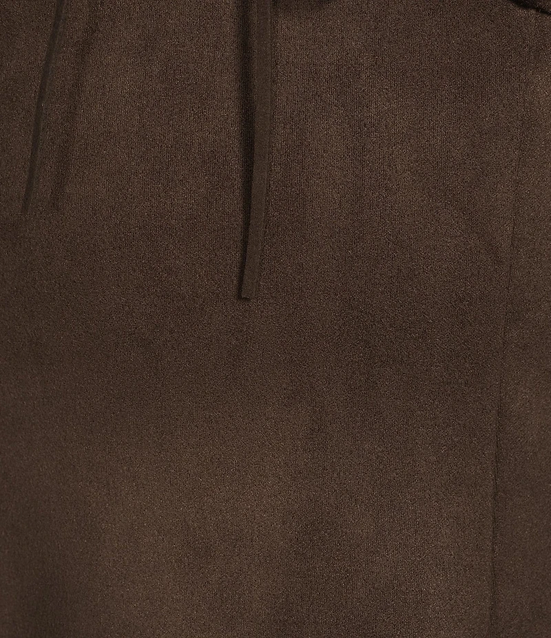 I.N. San Francisco Faux Suede Sweetheart Neck Grommet A-line Dress