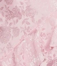 I.N. San Francisco Floral Print Cowl Neck Asymmetrical Ruffled Front Slit Long Dress