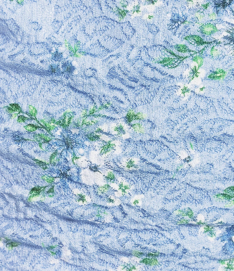 I.N. San Francisco Floral Print Mock Neck Sleeveless Shirred Side Top