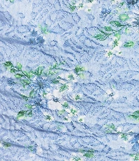 I.N. San Francisco Floral Print Mock Neck Sleeveless Shirred Side Top