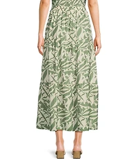 I.N. San Francisco Floral Print Tiered Side Slit Coordinating Maxi Skirt