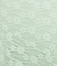 I.N. San Francisco Floral Printed Mesh Lace Asymmetrical Maxi Skirt