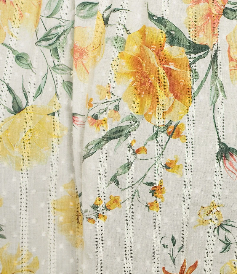 I.N. San Francisco Floral Printed Tiered Trim Maxi Skirt