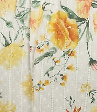 I.N. San Francisco Floral Printed Tiered Trim Maxi Skirt