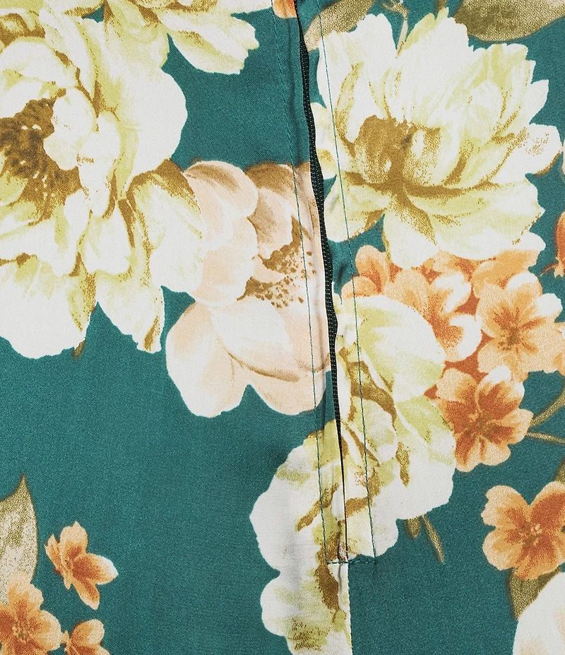 I.N. San Francisco Floral Printed V-Neck Slip Dress