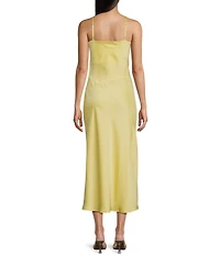 I.N. San Francisco Halter Neck Rose Long Slip Dress