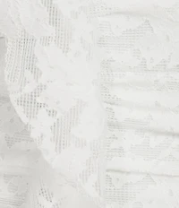 I.N. San Francisco Lace Halter Pinch Front Neck Shirred Ruffled Dress