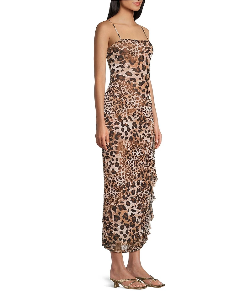 I.N. San Francisco Leopard Print Slip Dress