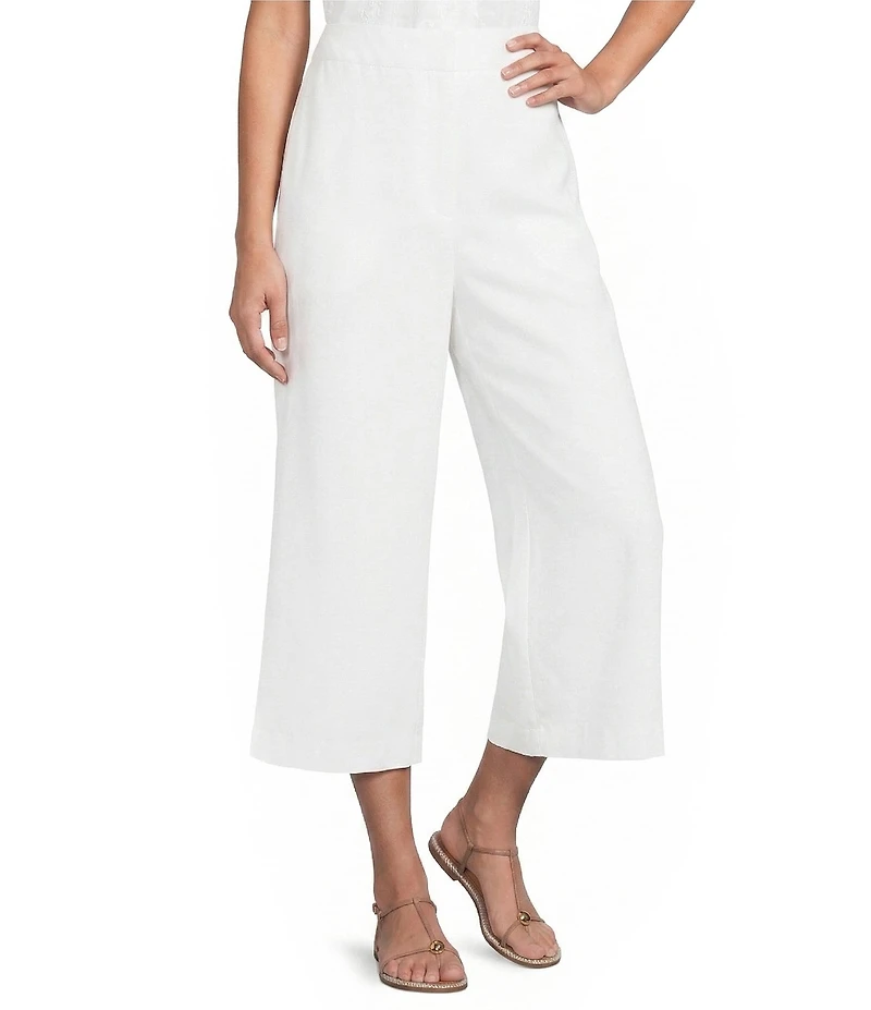 I.N. San Francisco Linen Wide Leg Crop Trouser