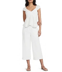 I.N. San Francisco Linen Wide Leg Crop Trouser