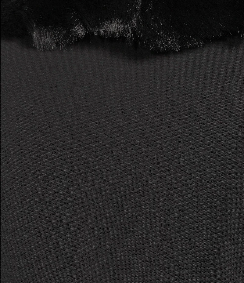 I.N. San Francisco Long Sleeve Faux Fur Trim Shrug