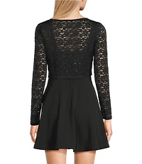 I.N. San Francisco Long Sleeve Tie Front Shrug