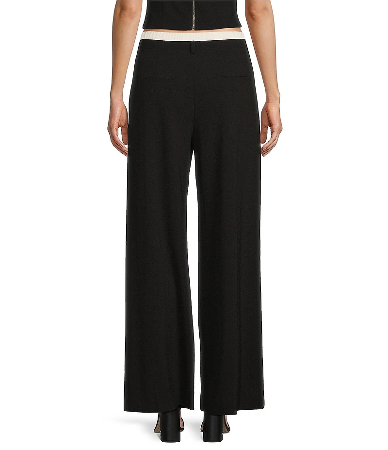 I.N. San Francisco Mid Rise Double Waistband Coordinating Wide Leg Pants