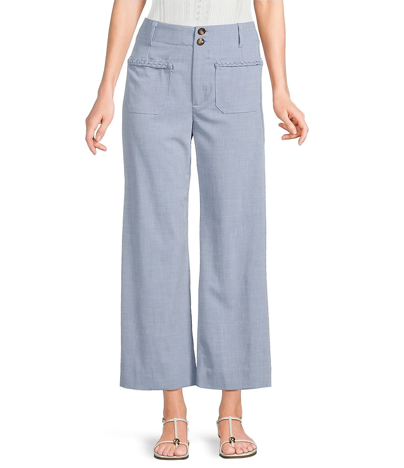 I.N. San Francisco Mid Rise Wide Leg Patch Pocket Pants