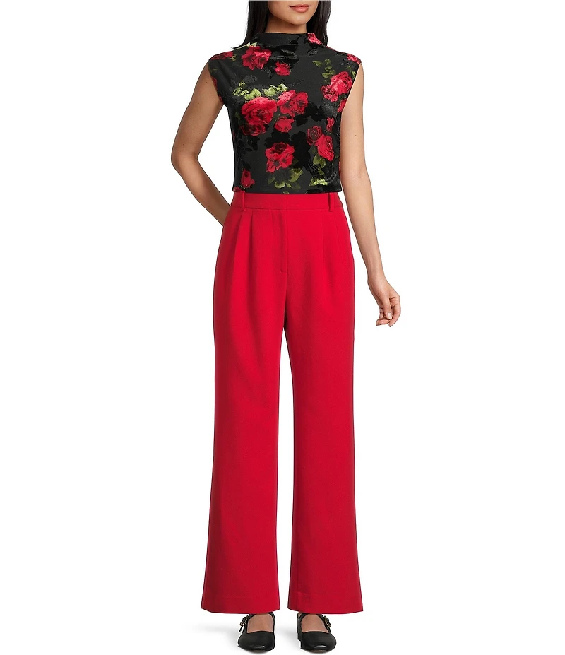 I.N. San Francisco Mid Rise Wide Leg Coordinating Tailored Pants