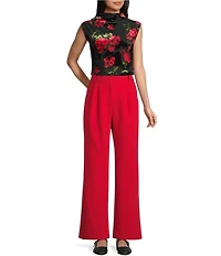 I.N. San Francisco Mid Rise Wide Leg Coordinating Tailored Pants