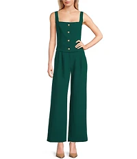 I.N. San Francisco Mid Rise Wide Leg Coordinating Tailored Pants