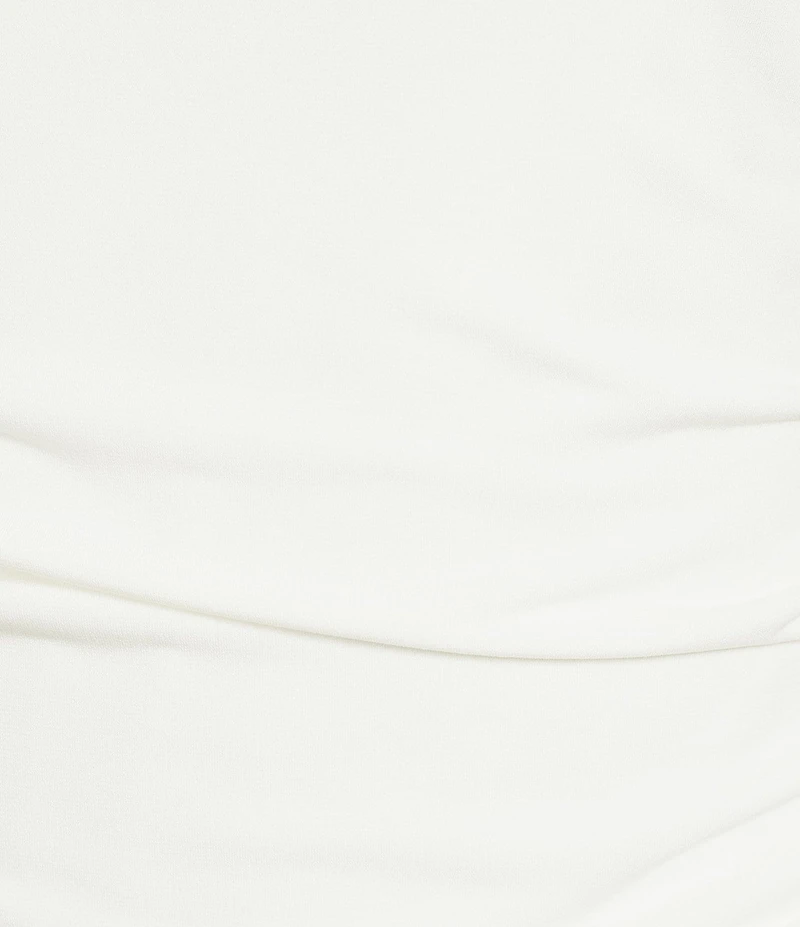 I.N. San Francisco Mock Neck Shirred Side Top