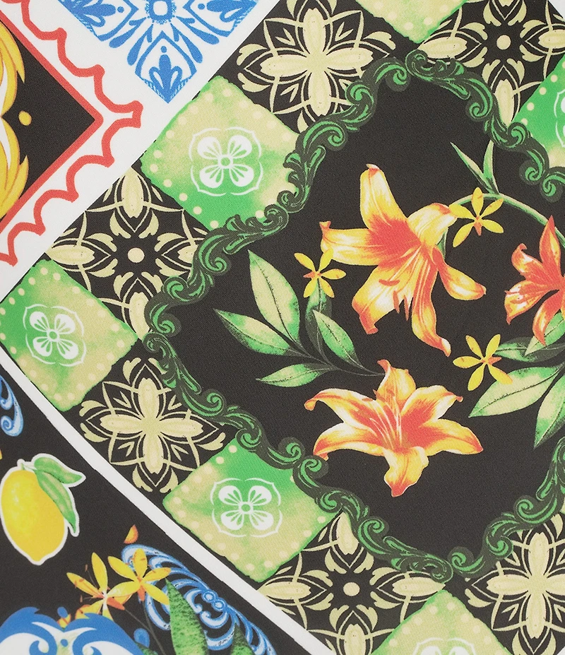 I.N. San Francisco Patchwork Printed Off The Shoulder Midi Dress