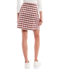 I.N. San Francisco Plaid Double Knit Mini Skirt