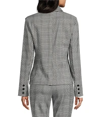 I.N. San Francisco Plaid Slim Fit Structured Notch Lapel Patch Pocket 2-Button Blazer