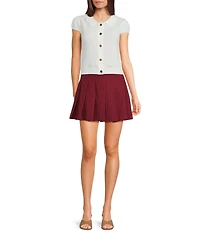I.N. San Francisco Pleated Coordinating Mini Skort