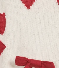 I.N. San Francisco Printed 3D Bow Crew Neck Long Sleeve Sweater