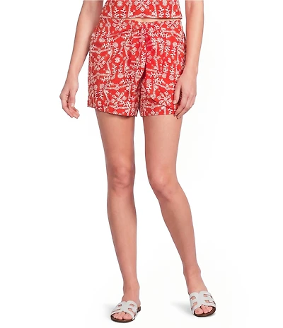 I.N. San Francisco Printed Wrap Tie Front Skort