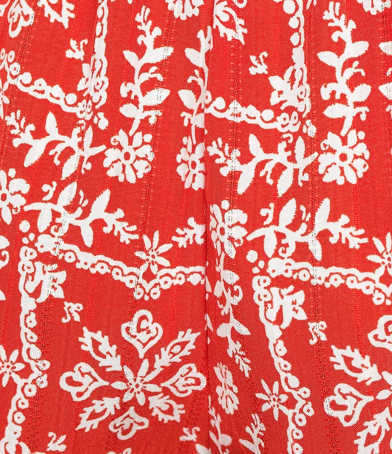 I.N. San Francisco Printed Wrap Tie Front Skort
