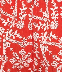 I.N. San Francisco Printed Wrap Tie Front Skort