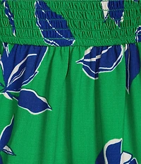 I.N. San Francisco Sleeveless Floral-Printed Smocked-Bodice Mini Dress