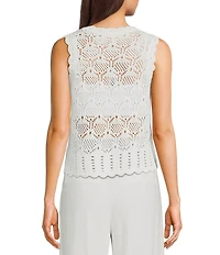I.N. San Francisco Sleeveless Openwork Sweater Tank Top