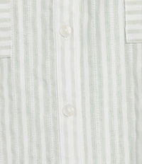 I.N. San Francisco Striped Pocket Front 3/4 Sleeve Button Front Shirt