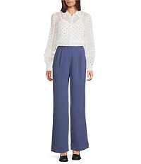 I.N. San Francisco Tailored Mid Rise Wide Leg Pants