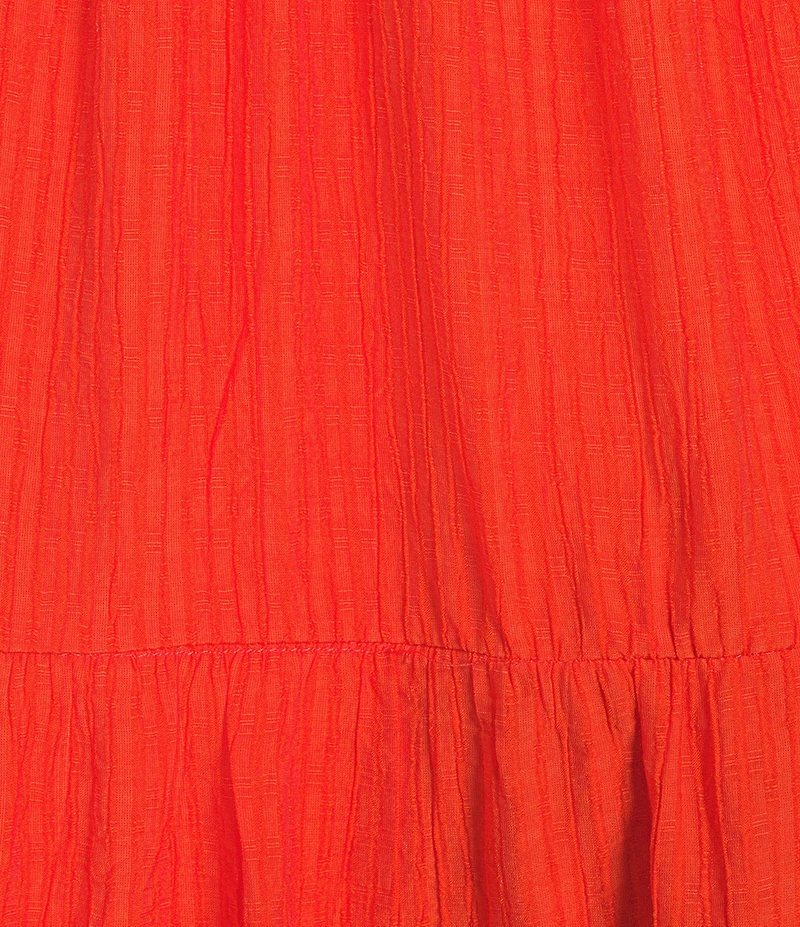 I.N. San Francisco Textured Sweetheart Neck Tie Front Tiered Dress