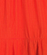 I.N. San Francisco Textured Sweetheart Neck Tie Front Tiered Dress