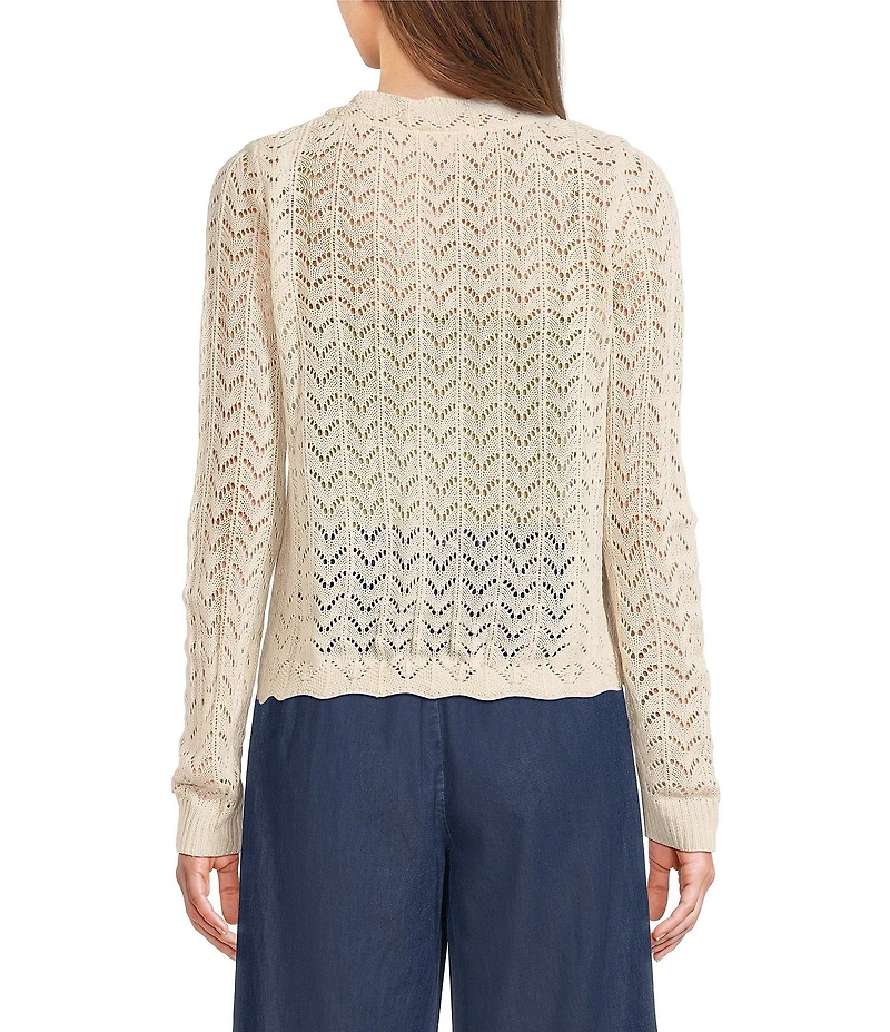 I.N. San Francisco Tie Front Long Sleeve Sweater
