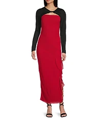 I.N. San Francisco Twist Front Long Sleeve Shrug