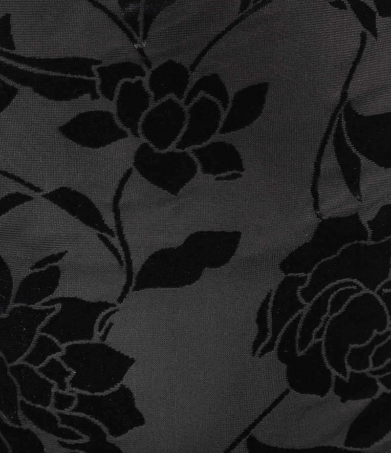 I.N. San Francisco Velvet Floral Cowl Neck Midi Slip Dress