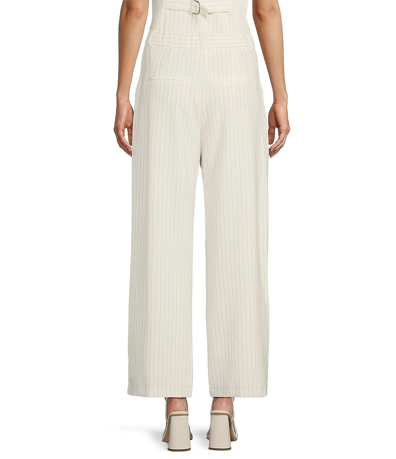 I.N. San Francisco Stripe Wide Leg Coordinating Tailored Pants