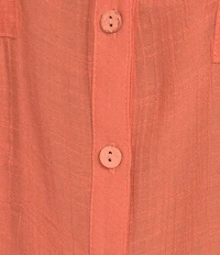 I.N. San Francisco Woven Button Front 3/4 Sleeve Shirt