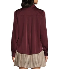 I.N.. San Francisco Collard Button Front Long Sleeve Shirt