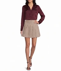I.N.. San Francisco Collard Button Front Long Sleeve Shirt