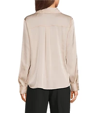 I.N.. San Francisco Collard Button Front Long Sleeve Shirt