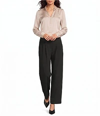 I.N.. San Francisco Collard Button Front Long Sleeve Shirt