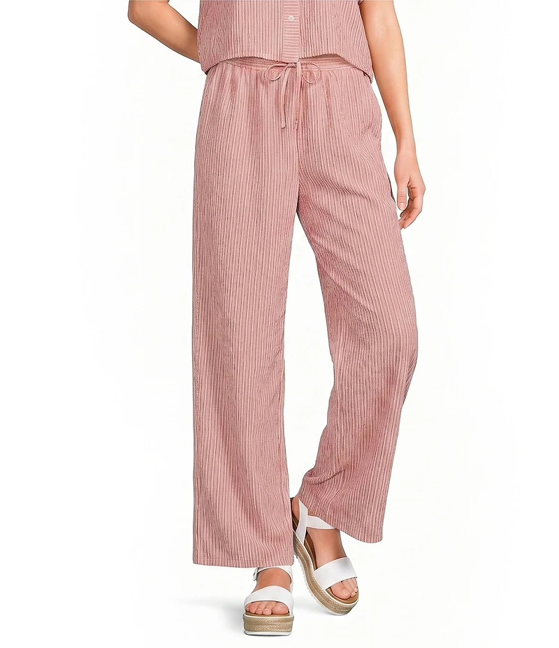 I.N.. San Francisco Striped Elastic Waist Woven Pants