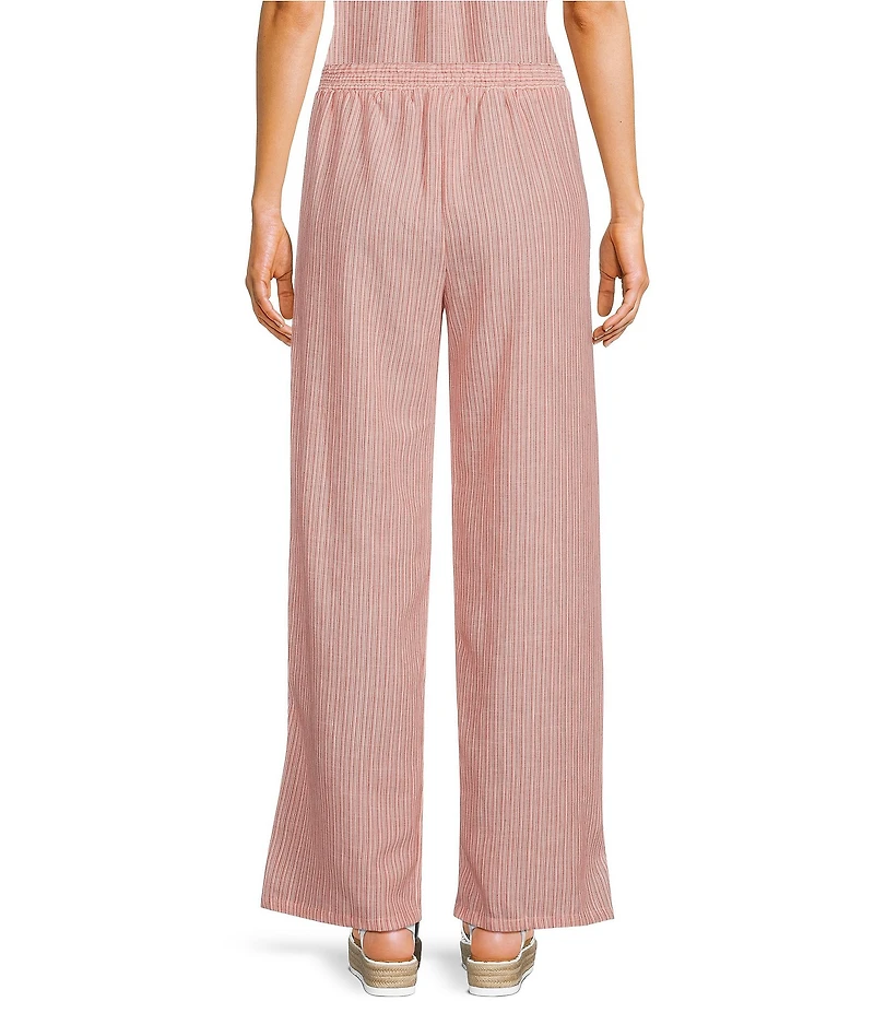 I.N.. San Francisco Striped Elastic Waist Woven Pants