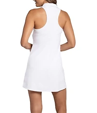 IBKUL Collared Neck Sleeveless Polo Tennis Dress